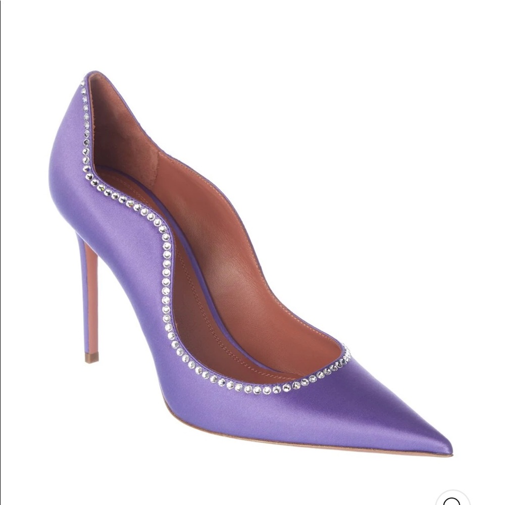Amina Muaddi Romy Satin Pump size 36.5